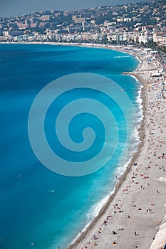 View of the french riviera coastline