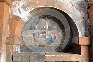 View of frescos in Saint Gayane Church