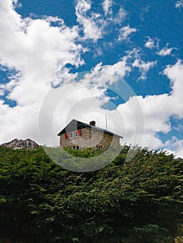 View of frey mountain refuge photo