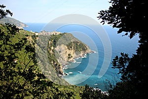 View fro m Corniglia, Italy ofthe Ligurian Sea