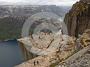 View fromabove of the famous pulpit rock in Rogaland, Norway