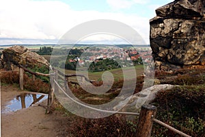 View fromDevils` Wall Teufelsmauer to Weddersleben