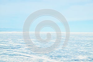 View of frozen lake landscape