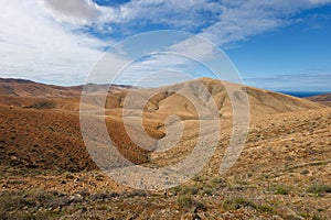 View of the Fuerteventura landscape from the Mirador Astronomico viewpoint photo