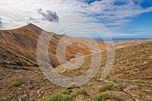 View of the Fuerteventura landscape from the Mirador Astronomico viewpoint photo