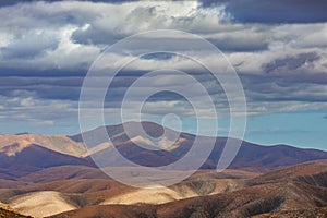 View of the Fuerteventura landscape from the Mirador Astronomico viewpoint photo