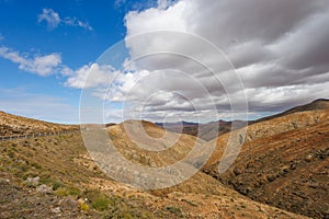 View of the Fuerteventura landscape from the Mirador Astronomico viewpoint photo