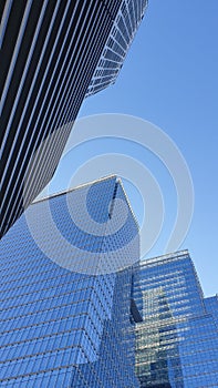 view of futuristic modern architecture of downtown of seoul city in south korea photo