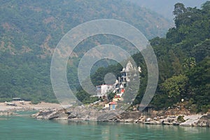 View of Ganga river in Rishikesh