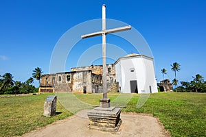 View of Garcia D'Avila Castle, or Casa da Torre, in Praia do Forte, Bahia