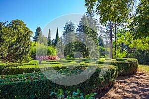 A view of the garden of the house-museum of Alexander Chavchavadze in Tsinandali, Georgia