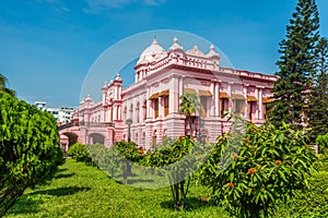 View at the garden of Mughal Palace - Ahsan Manzil in Dhaka, Bangladesh