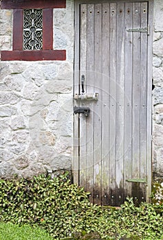 View of a garden shed door