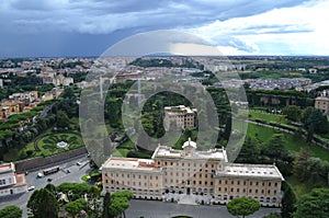 View of the gardens of the Vatican