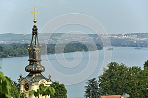 View from the GardoÅ¡ Tower in Zemun, Belgrade