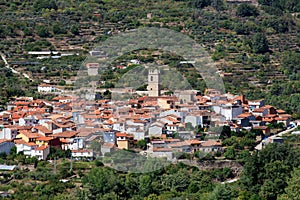 View upon Garganta la Olla from the EX-391, Spain