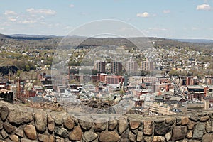 View from Garret Mountain to Paterson city NJ USA