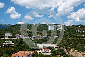 View of Gaspra - a resort town in Crimea