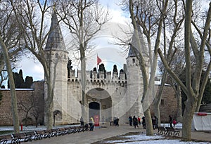 View of the gate of Topkapi Palace. Istanbul