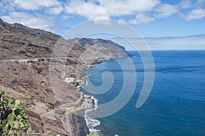 A view of Gaviotas Beach and North-East coast in Tenerife