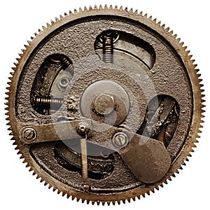 View of gears from old mechanism