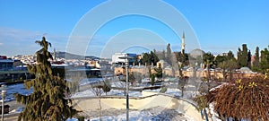 A view of Gebze and Coban Mustafa Pasha Complex in Winter Season