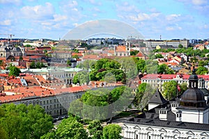 View from Gediminas castle to the old Vilnius