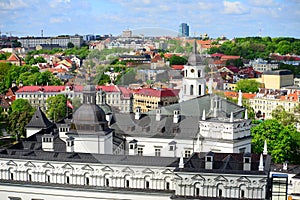 View from Gediminas castle to the old Vilnius