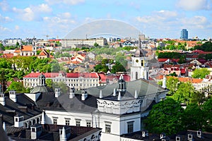 View from Gediminas castle to the old Vilnius