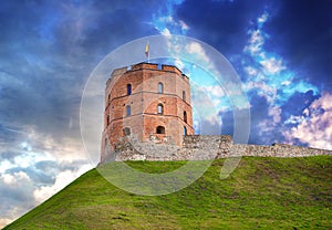 View of Gediminas Tower in Vilnius