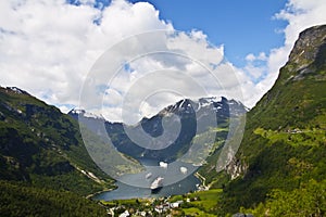 View of Geiranger fjord, Norway