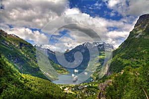View of Geiranger fjord, Norway