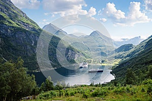 View of Geiranger and Geirangerfjord