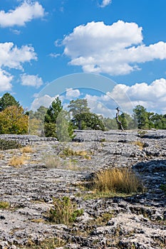 View of a geological rock park panorama