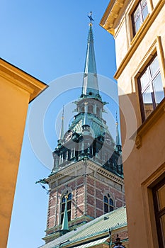 View with the German Church Tyska kyrkan, sometimes called St. Gertrude`s Church Sankta Gertruds kyrka photo