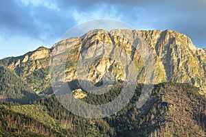 View of Giewont peak, Tatra mountains, Poland.