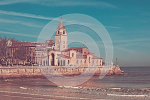 View of Gijon Asturias the Northern Spain