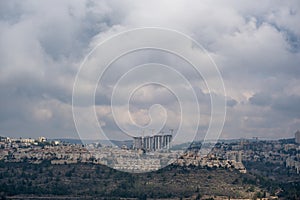 View of Gilo - Israeli settlement in south-western Jerusalem photo