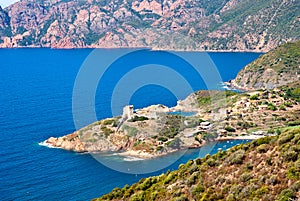 View on Girolata Castle view