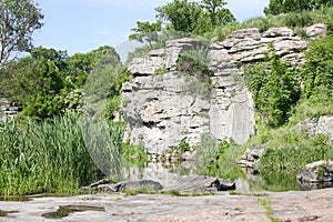 View of the Girsky Tikich river on the Buky canyon