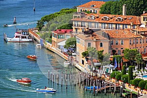 View of Giudecca Island in Venice, Italy