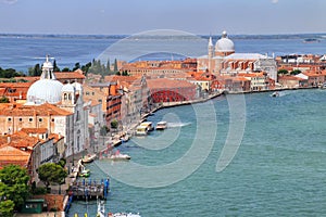 View of Giudecca Island in Venice, Italy