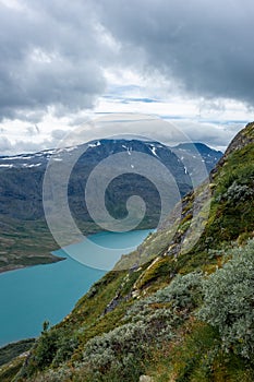 View of Gjende Lake from  Besseggen, Norway