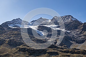 View of the glacier of Bernina