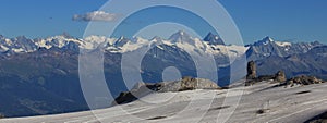 View from the Glacier de Diablerets summit station