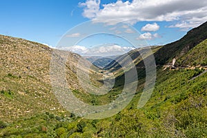View from the glacier valley and mountain landscape on Serra da Estrela natural park