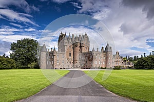 View of Glamis Castle in Scotland, United Kingdom photo
