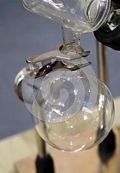 View of glass ware in laboratory or pharma industry