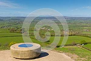 View from Glastonbury Tor of Somerset UK