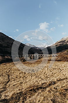 View of Glenfinnan Viaduct, Glenfinnan, Scotland